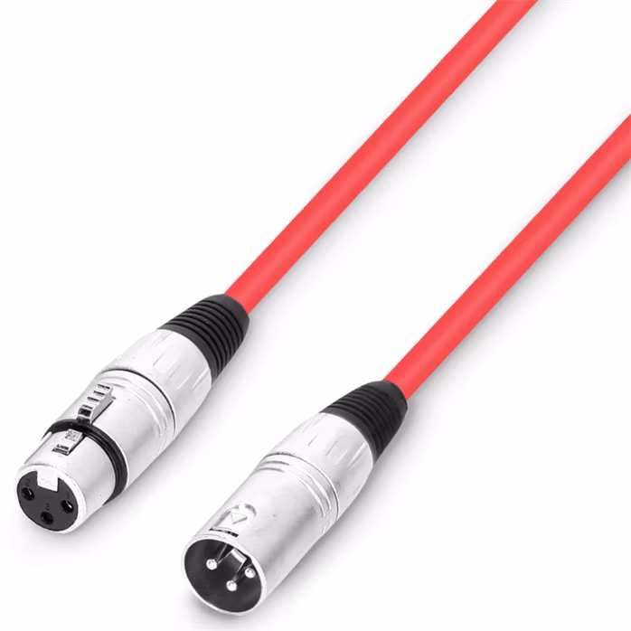 Adam Hall 3 STAR MMF 0100 RED - Kabel mikrofonowy