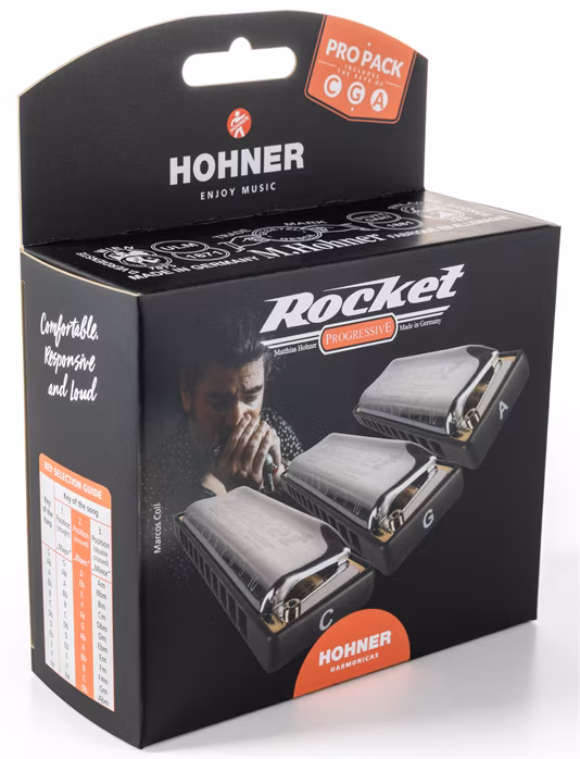 Hohner Rocket Amp Pro Pack (C-, G-, A-major) - Zestaw harmonijek ustnych