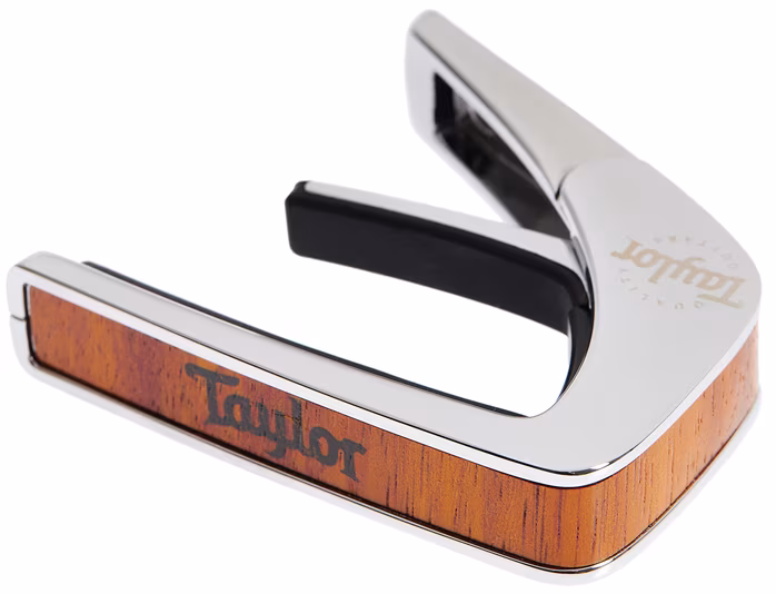 Thalia Taylor Koa Black Logo Chrome - Kapodaster