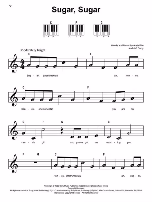 MS The 1960s - Super Easy Songbook - Nuty na fortepian