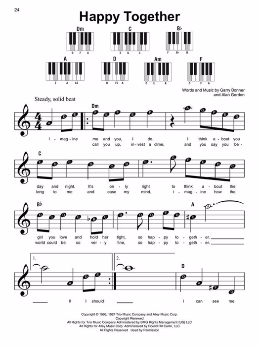 MS The 1960s - Super Easy Songbook - Nuty na fortepian