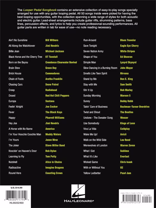 MS Looper Pedal Songbook - Nuty na gitarę