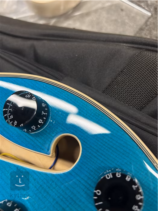 D'Angelico Premier SS Fabrizio Sotti Signature Fabrizio Blue (używane) - Gitara półakustyczna