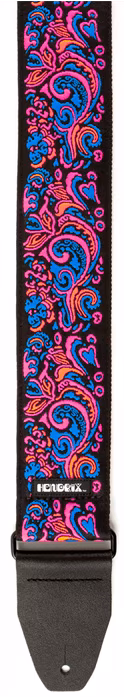 Dunlop Jimi Hendrix Blacklight Love Drops Pink Strap - Pas gitarowy