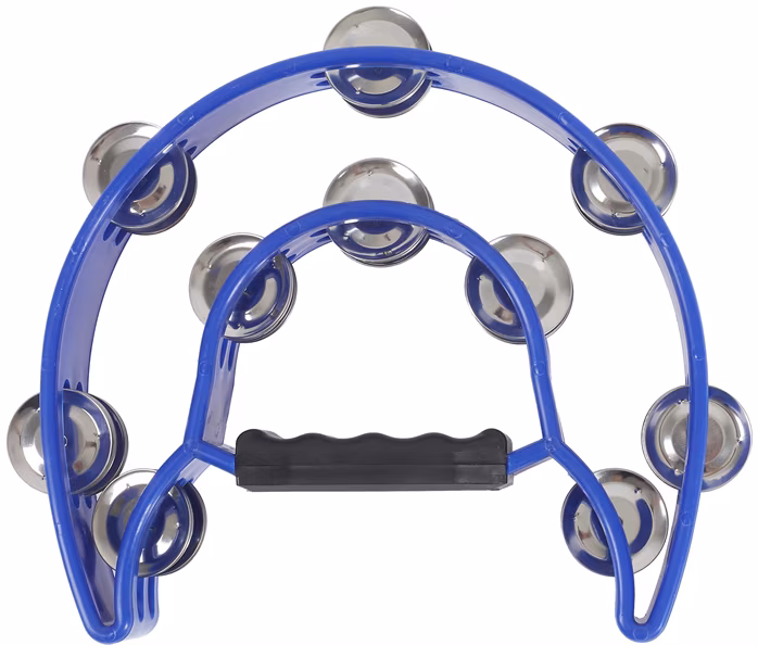 Cega Double Row Tambourine Blue - Tamburyn