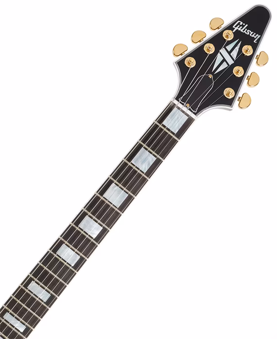 Gibson Custom Flying V Custom w/ Ebony Fingerboard Gloss Ebony - Gitara elektryczna