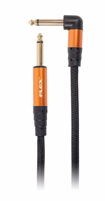 Tanglewood Flex Ultra Cable Carbon Black 6 m Angled - Kabel instrumentalny