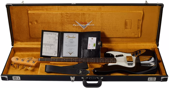 Fender Custom Shop 64 Jazz Bass NOS BLK - Elektryczna gitara basowa
