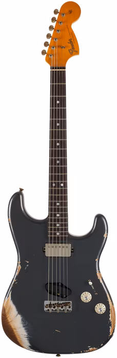 Fender Custom Shop Stratocaster SH Heavy Relic Aged Charcoal Frost Metallic - Gitara elektryczna