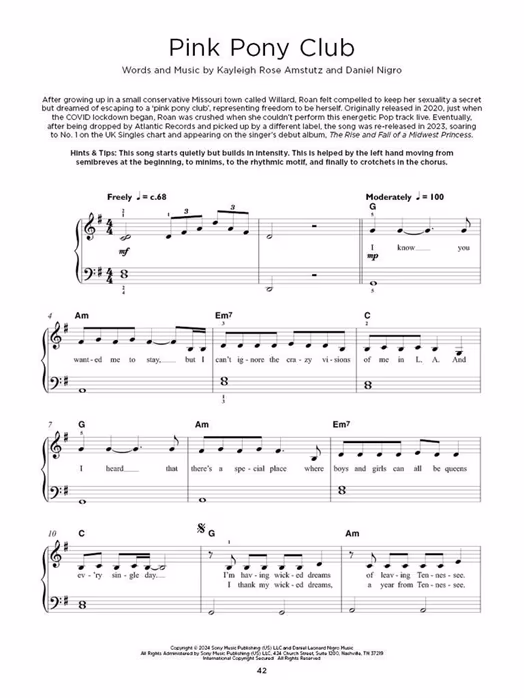 MS Really Easy Piano: Chart Hits of 2024-2025 - Nuty na fortepian