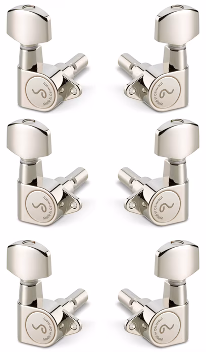Schaller M6 135 3 left + 3 right Nickel - Klucze do gitary