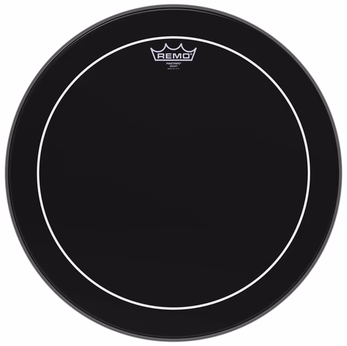 Remo 22" Pinstripe Ebony - Naciąg do bębna basowego