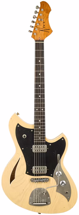 Novo Miris J Custom Blonde Bakelite Guard Ebony Fingerboard Lollartrons - Gitara elektryczna