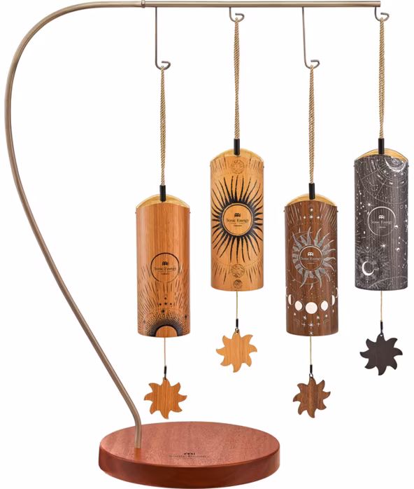 Meinl Sonic Energy 4 pc Cosmic Bamboo Chime Set + Stand - Chimesy