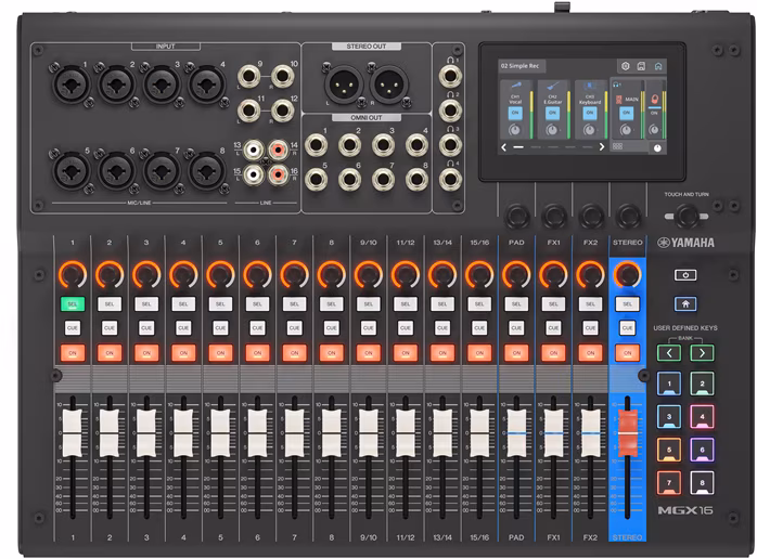 Yamaha MGX16 BK - Cyfrowa konsoleta mikserska