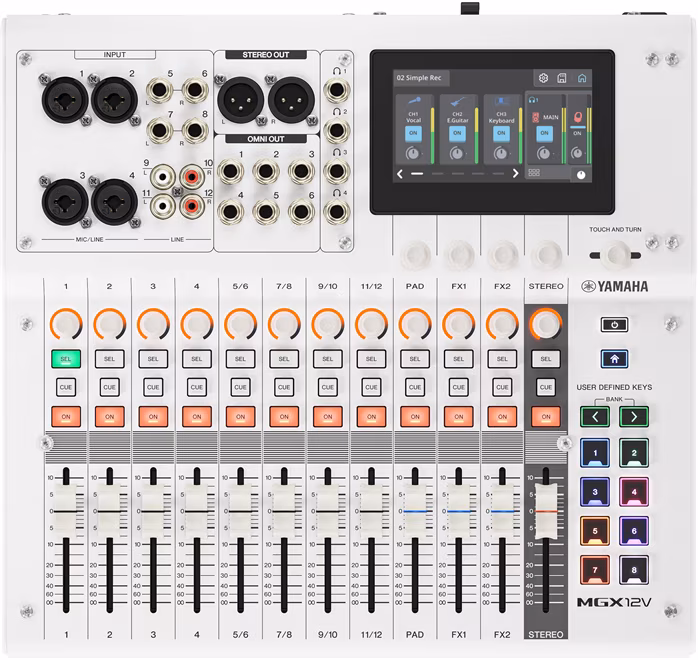 Yamaha MGX12V WH - Cyfrowa konsoleta mikserska