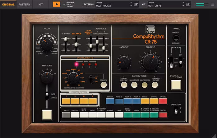Roland CR-78 - Oprogramowanie