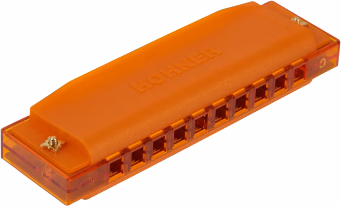 Hohner Translucent Harp C, orange, hardcase - Harmonijka ustna