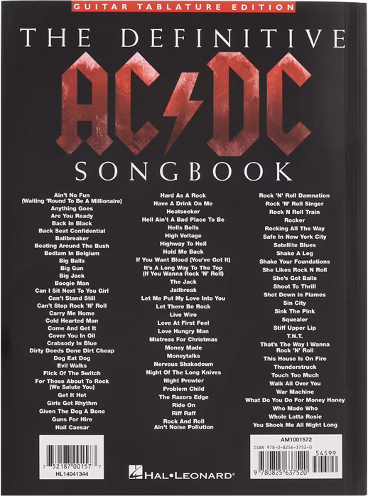MS The Definitive AC/DC Songbook-Updated Edition - Nuty na gitarę