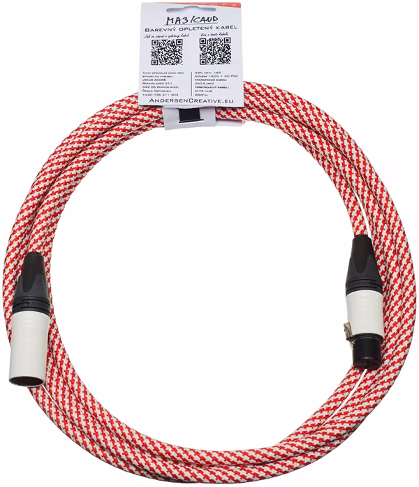 Andersen Creative Candy Cane XLR 3 m - Kabel mikrofonowy
