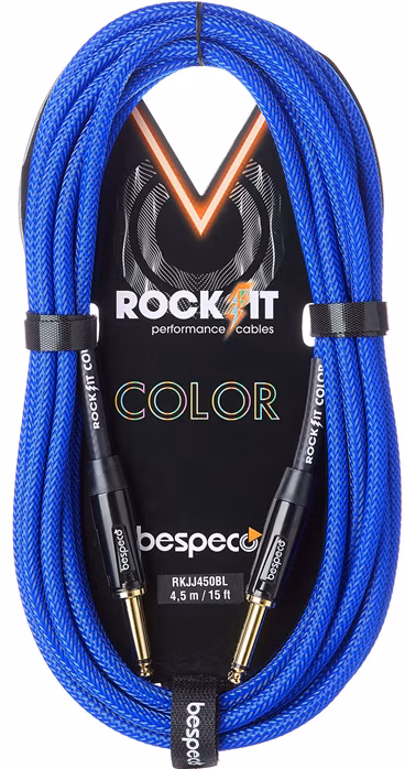 Bespeco Rockit Color Blue 4,5m Jack - Kabel instrumentalny