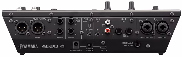 Yamaha AG08 Black - Livestreaming Audio Mixer