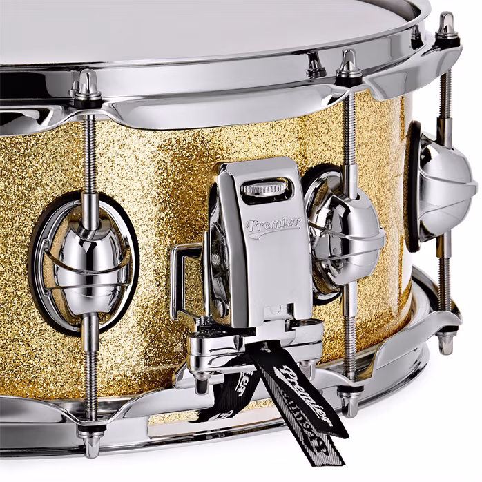 Premier Genista Classic 14" x 7" Snare Drum Vintage Gold Sparkle - Werbel