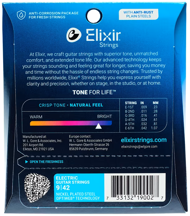 Elixir Optiweb Super Light - Struny do gitary elektrycznej