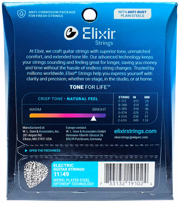 Elixir Optiweb Medium - Struny do gitary elektrycznej