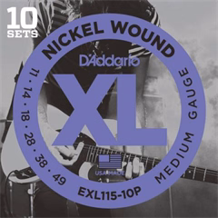 D'Addario EXL115-10P - Corzi pentru chitară electrică