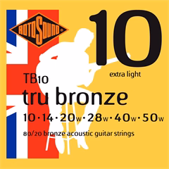 Rotosound TB 10 Tru Bronze - Corzi de metal pentru chitară acustică