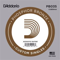 D'Addario PB035 - Coardă de metal pentru chitară acustică 