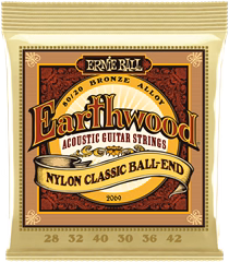 Ernie Ball 2069 Earthwood Folk Ball End - Corzi din nailon pentru chitară clasică