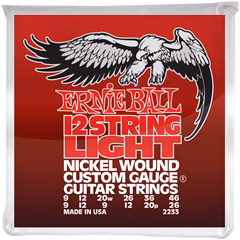 Ernie Ball 2233 Nickel Wound 12-String Light - Corzi pentru chitară electrică cu 12 corzi