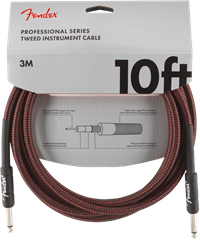 Fender Professional Series 10' Instrument Cable Red Tweed - Cablu pentru instrument