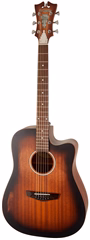 D'Angelico Bowery LS Dreadnought CE Aged Mahogany - Chitară electro-acustică