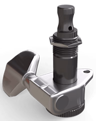 D'Addario PWAT-331L Auto-Trim Locking Tuning Machines, 3 + 3 Setup, Chrome - Mecanică chitară 