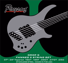 Payson Fanned SS 5 Drop G - Corzi pentru chitară bas cu 5 corzi
