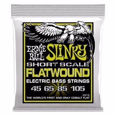 Ernie Ball 2818 Regular Slinky Flatwound Short Scale 45-105 - Corzi pentru chitară bass