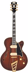 D'Angelico Deluxe 59 Satin Brown Burst - Chitară semi-acustică