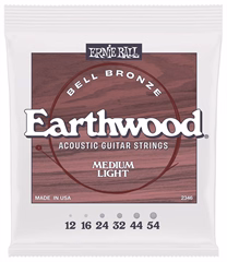 Ernie Ball Medium Light Earthwood Bell Bronze Acoustic 12-54 - Corzi de metal pentru chitară acustică