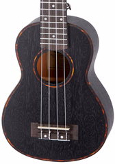 Cascha HH 2262 Premium Mahogany Ukulele Set Black - Ukulele acustice