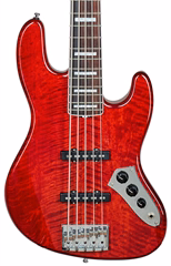 Papež Jazz Bass 5 Custom Trans Red - Chitară bass electrică