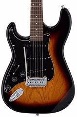 G&L Tribute Legacy Lefty 3-Tone Sunburst RW - Chitară electrică pentru stângaci