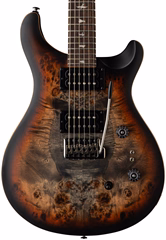 PRS SE Exotic Custom 24-08 Poplar Burl Charcoal Cherry Midnight Burst
