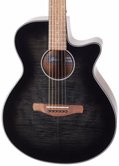 Ibanez AEG70 Transparent Charcoal Burst - Chitară electro-acustică