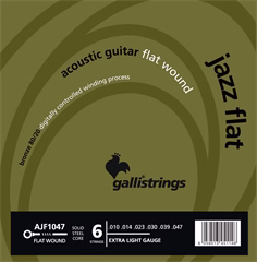 Galli AJF1047 Jazz Flat Extra Light - Corzi de metal pentru chitară acustică