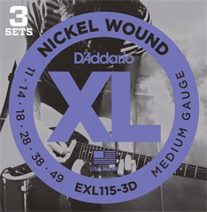 D'Addario EXL115-3D - Struny na elektrickú gitaru