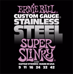 Ernie Ball 2248 Stainless Steel Super Slinky - Struny na elektrickú gitaru
