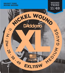 D'Addario EXL115W - Struny na elektrickú gitaru